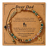 Father's Day Brass Cross Charm Bracelets KZ7256-13-1