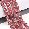 Natural Strawberry Quartz Beads Strands G-S345-8mm-21-2