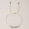 Natural Birthstone Braided Bead Bracelets for Women VA8051-12-1