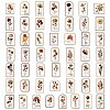 50Pcs Flower PET Stickers STIC-T0001-16-3