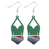 Alloy with Imitation Leather Dangle Earrings FS-WG30D02-17-1