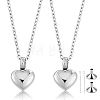 2Pcs 304 Stainless Steel Urn Ashes Pendants STAS-BC0004-38P-1