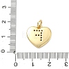 Brass Micro Pave Clear Cubic Zirconia Pendants KK-D229-01G-06-3