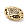 Brass Micro Pave Cubic Zirconia Beads KK-L229-025G-2