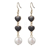 Natural Keshi Pearl Heart Dangle Stud Earrings EJEW-JE06725-3