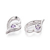 925 Sterling Silver Micro Pave Clear Cubic Zirconia Pendants STER-T008-81A-P-2