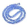 Electroplate Transparent Glass Beads Strands EGLA-A046-01B-20-3