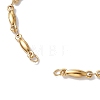 304 Stainless Steel Bar Link Chain Bracelet Making AJEW-JB01245-01-2