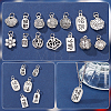 42Pcs 14 Styles Tibetan Style Alloy Pendants FIND-GA0003-73-3