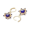 Star of David & Evil Eye Handmade Glass Seed Beads Leverback Earrings EJEW-MZ00389-04-4