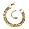 Ion Plating(IP) 304 Stainless Steel Mesh Chain Bracelet BJEW-G669-14G-4