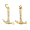 Brass Micro Pave Clear Cubic Zirconia Pendants KK-G549-16B-G-1