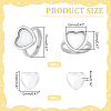 DIY 304 Stainless Steel Heart Finger Rings Making Kits STAS-HY0001-96-2