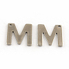 Tarnish Resistant 201 Stainless Steel Letter Charms STAS-S036-13-1