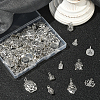 100Pcs 10 Styles Tibetan Style Zinc Alloy Charms TIBEP-CJ0003-08-5