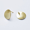 Electroplated Brass Stud Earring Findings KK-G331-21G-NF-2