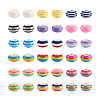 Mega Pet 108Pcs 18 Colors Resin European Stripe Beads RPDL-MP0001-03-1