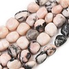 Natural Pink Zebra Jasper Beads Strands GG-CBA787B-A06-2