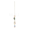 Brass & Crystal Suncatchers HJEW-G018-04B-G-2