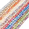 AB Color Plated Transparent Glass Beads Strands EGLA-P051-06A-A-1