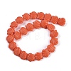 Synthetic Coral Dyed Carved Beads Strands CORA-K009-05B-02-2