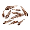 Electroplate Natural Spiral Shell Pendants SSHEL-Q100-50G-1