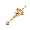 Brass Micro Pave Cubic Zirconia Big Pendants X1-KK-B147-04G-01-2