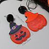 Halloween Pumpkin Alloy Dangle Stud Earrings XN8797-2-2