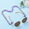 Personalized Acrylic & CCB Plastic Cable Chain Necklaces NJEW-JN02824-05-5