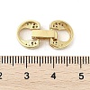 Brass Micro Pave Clear Cubic Zirconia Fold Over Clasps KK-U059-14G-3