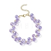 Bling Glass Teardrop Beaded Bracelet for Women BJEW-JB08991-4