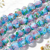 1 Starnd Handmade Gold Sand Lampwork Beads Strands LAMP-PA0001-76A-7