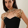 Plastic Imitation Pearl Round Beaded Multilayer Bridal Shoulder Chains WG39BFF-07-2