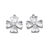 304 Stainless Steel Micro Pave Cubic Zirconia Charms STAS-Z121-43B-P-1