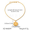 304 Stainless Steel Embossed Photo Locket Pendant Necklaces WG7FD69-02-1