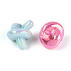 UV Plating Luminous Opaque Acrylic Beads SACR-T017-90M-2