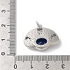 Rack Plating Brass Micro Pave Cubic Zirconia Pendants KK-U022-14P-3