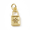 Brass Micro Pave Cubic Zirconia Pendants ZIRC-F132-50G-2