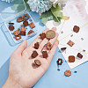 24Pcs 6 Style Wood Stud Earring Findings WOOD-AR0001-32-3