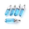 Natural Quartz Pointed Pendants G-Q481-68A-1