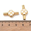 304 Stainless Steel Enamel European Clasps with Cord Ends SA-CBABC0F-09G-3