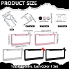 5 Sets 5 Colors Stainless Steel & Arcylic Rhinestone Frames for Licence Plate DIY-WA0001-32A-2