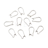 316 Surgical Stainless Steel Hoop Earrings Findings Kidney Ear Wires STAS-E009-6-4
