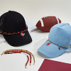 6Pcs 6 Styles Handmade Polymer Clay & CCB Plastic & Glass & Alloy Enamel Pendant Hat Chains HJEW-GA00089-4