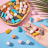 60Pcs 6 Colors Opaque Acrylic Beads OACR-TA0004-96-6