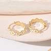 Brass Enamel Hoop Earrings for Women EJEW-A167-27B-01-3