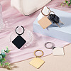 4Pcs 4 Styles Stainless Steel Keychains KEYC-TA0004-81C-6