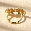 Brass Enamel Cuff Rings for Women RJEW-Q008-14G-02-5