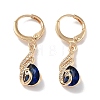 Real 18K Gold Plated Brass Dangle Leverback Earrings EJEW-L269-042G-1