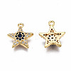 Brass Micro Pave Cubic Zirconia Charms KK-Q277-069-NF-3